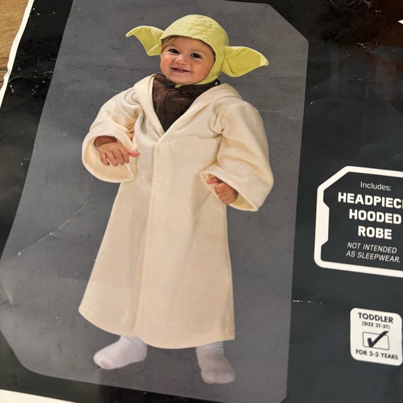 Star Wars Yoda Halloween Dress Up Costume Toddler Little Kids 2T-3T - Picture 1 of 5